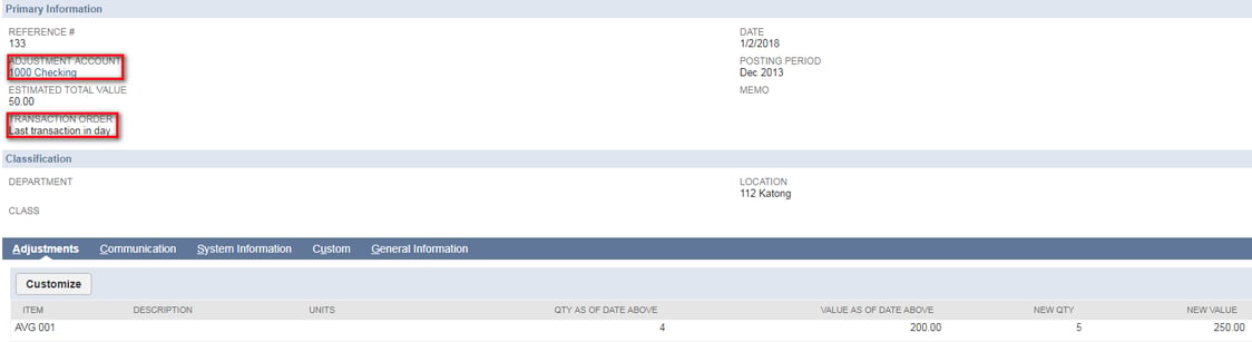 Creating Adjustment Inventory Adjust Inventory Worksheet In NetSuite